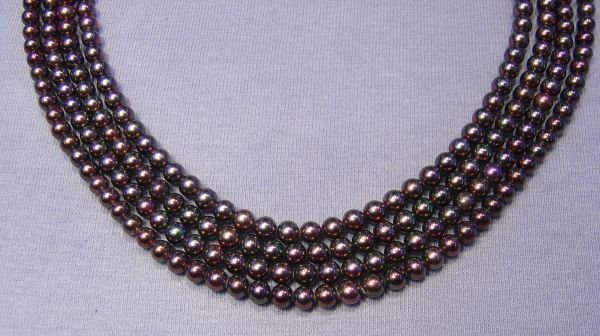 4-4.5mm Peacock Japanese Round Pearls
