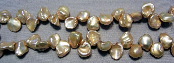Platinum Rose Keshi Nugget Pearls