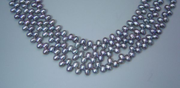 Dove Grey 4-4.5mm Head-drilled Pearls