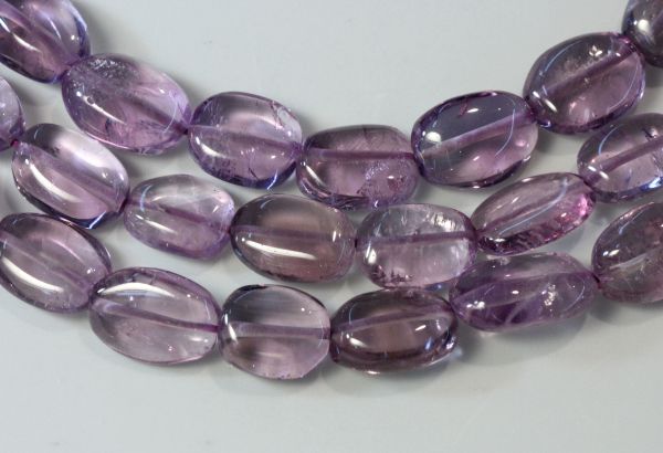 Smooth Lotus Seed Amethyst Beads