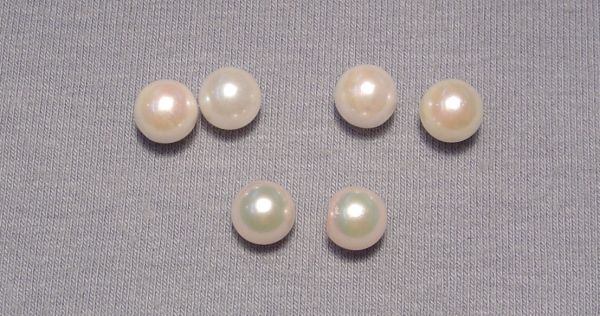 Japanese Pearls, 3/4 Half-Drilled Pearls