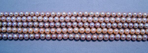 Freshwater Cultured Pearls Natural Color Rounded Strands 5-5.5mm