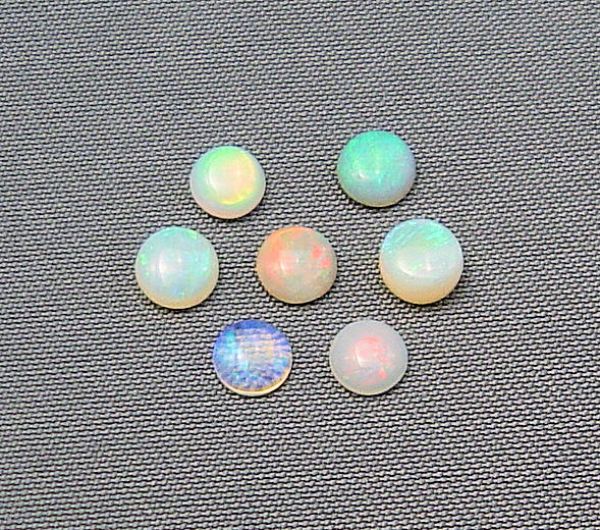 Opal Round Cabochons, @$40.00/ct. - 4mm