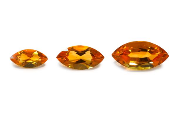 faceted marquise citrine