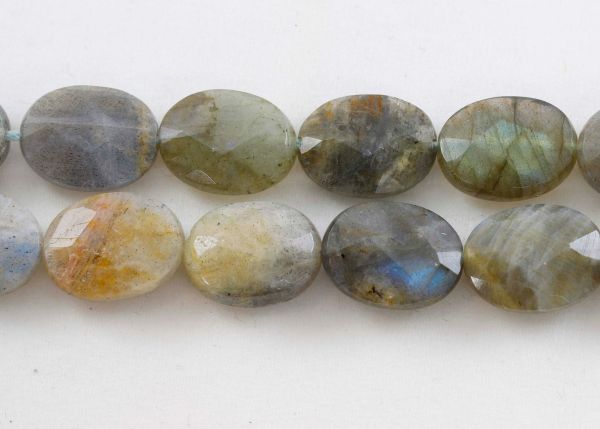 12x16mm Faceted Oval Labradorite Beads