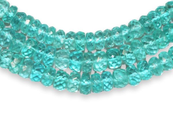 Faceted Rondel Apatite Bead Strands