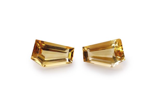 Wholesale Fantasy Cut Citrine Pair