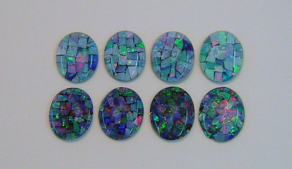 Triplet Mosaic Oval Cabochons