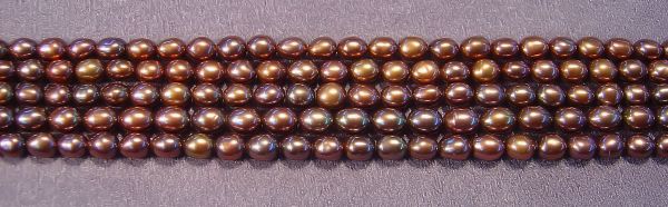 Mahogany 6-7mm Uniform Oval Pearls 