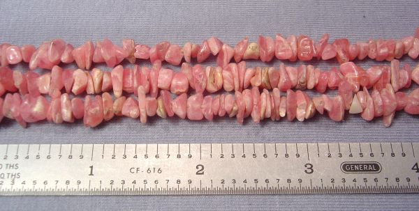 Rhodochrosite Chips Bead Strands
