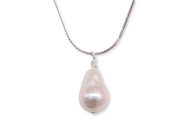 Wholesale Fireball Pearl with a Sterling Silver Chain