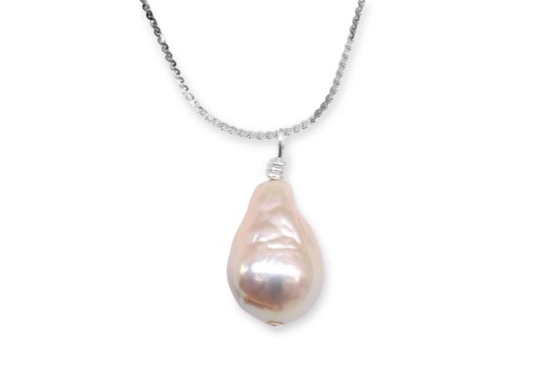 Wholesale fireball pearl with SS chain