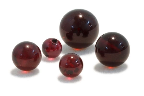 Garnet Half-drilled Beads
