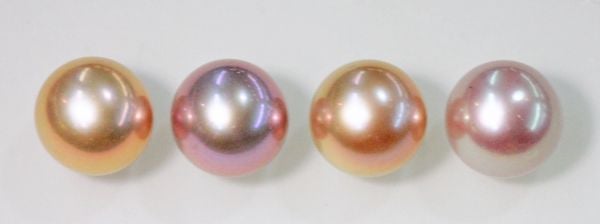 9-9.5mm round natural color half-drilled Pearls - Gemmy