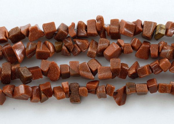 Goldstone Chips bead Strands