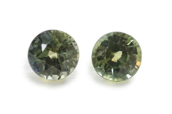 3.6mm Green Sapphire Pair