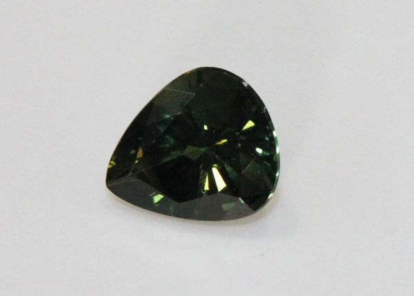 Green Sapphire Faceted Pear, 2.44 cts. - 7.2x9mm