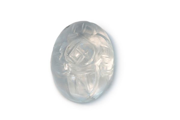 hand carved aquamarine cabochon