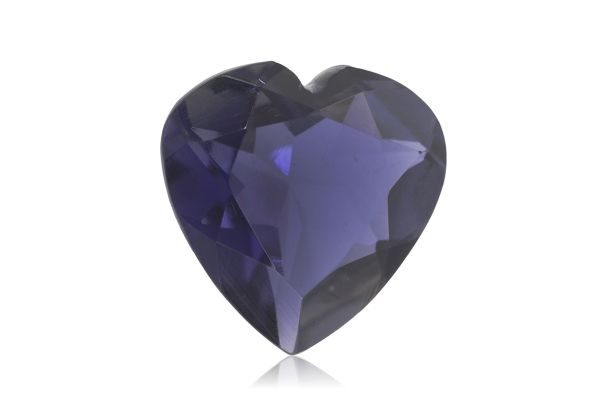 Iolite Faceted Hearts