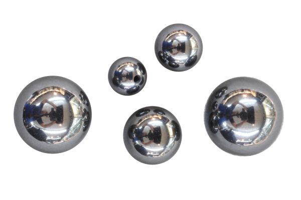 Hematite half drilled beads