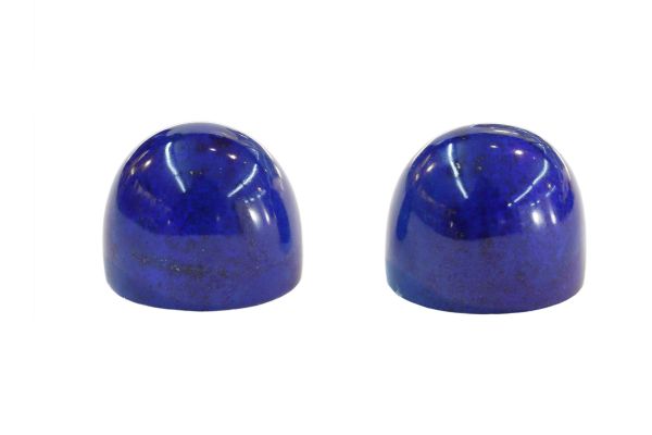 high dome lapis cabochon pair