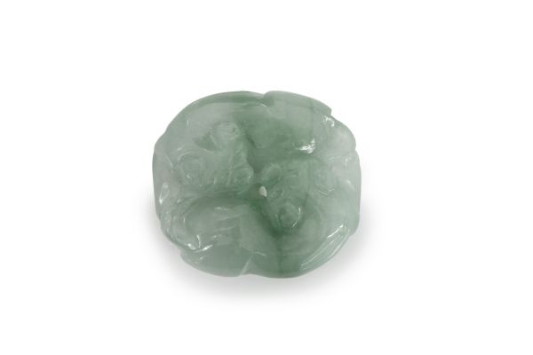 Type-A Jadeite Twin Cat amulet