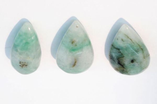 Natural Jadeite Drops - Lot of 3