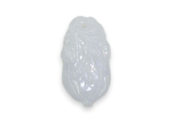 Light Lavender Natural Jadeite Hand-Carved Pendant - Gourd