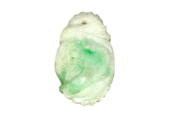 Natural Jadeite Hand-Carved Pendant - Peach of Longevity