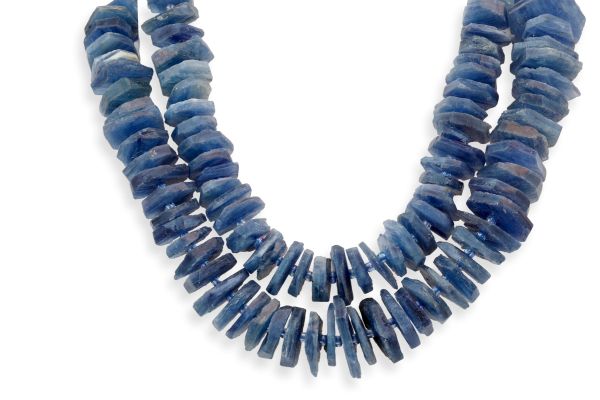 Kyanite Faceted Disc Bead Strands