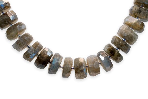 labradorite disc bead strands