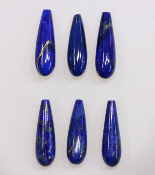 Lapis Teardrops Half-Drilled - 6x20mm