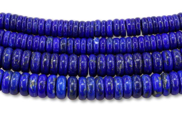 Natural Lapis Rondel Beads