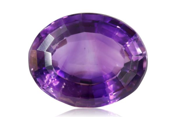 large faceted Oval Amethyst