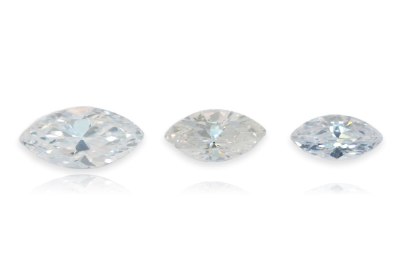 Cubic Zirconia Faceted Marquise - White