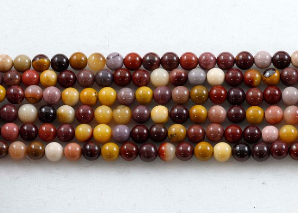 Mookaite Smooth Round Bead Strands