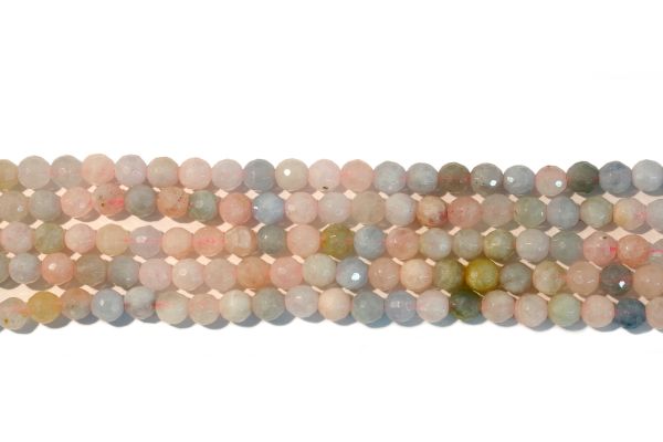 morganite mixed beryl faceted beads