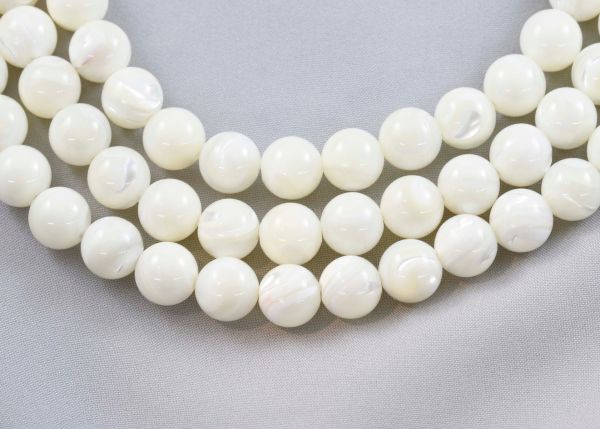 Mother-of-Pearl Round Bead strands