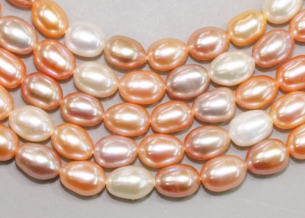 Natural Multi-color 6-6.5mm Oval Pearls