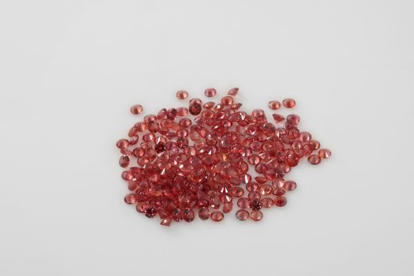3 mm Natural Apricot Sapphire Faceted Round 