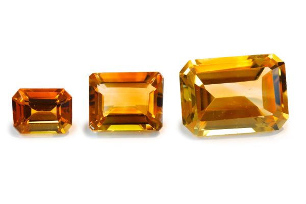 Faceted Octagon Citrine