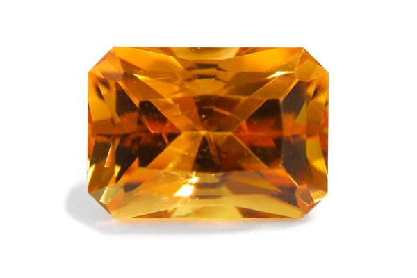 octagon fancy faceted citrine 