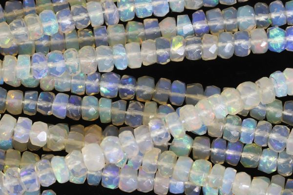 Opal Rondel Beads