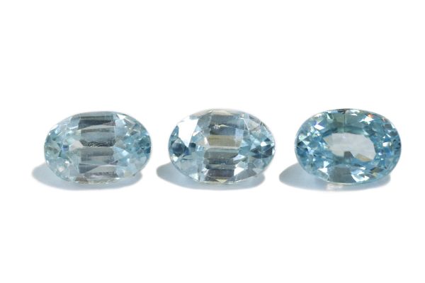 Blue Zircon Ovals Faceted