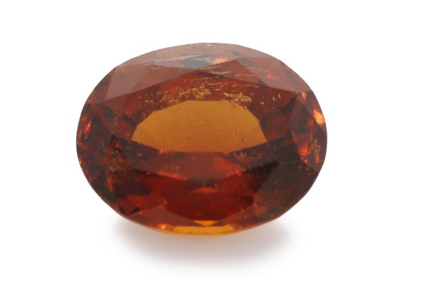 oval hessonite garnet