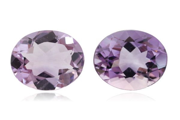 Light Clear Faceted Oval Amethyst