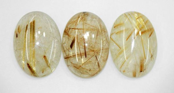 Oval Rutilated Quartz Cabochons