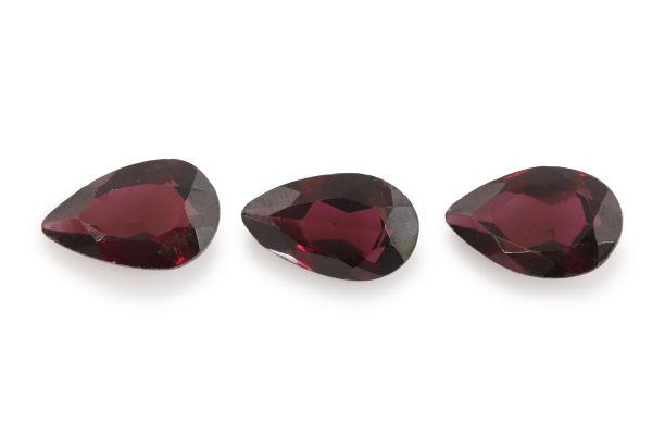 Almandine Garnet Faceted Pear Shape