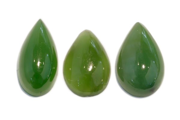 Pear Nephrite Jade Cabochons 1