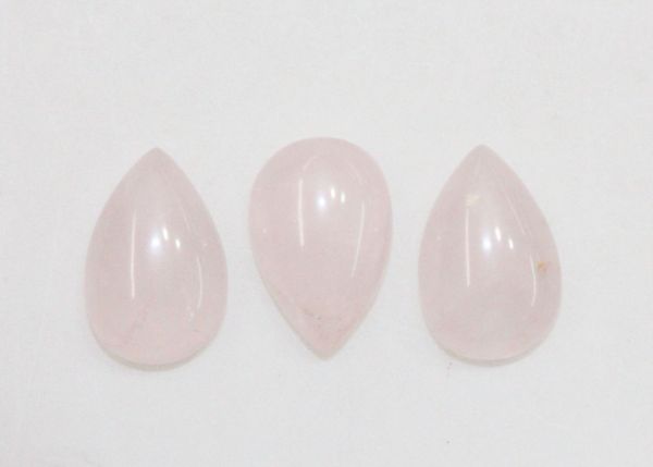 Rose Quartz Pear-Shaped Cabochons